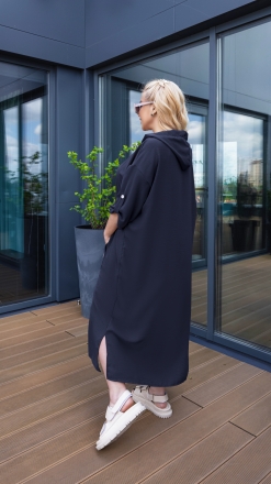 Стильна сукня з капюшоном 246 чорний