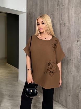 Блуза 301 шоколад