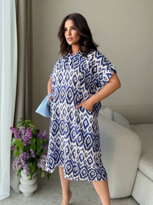 Стильна сукня 5211 електрик